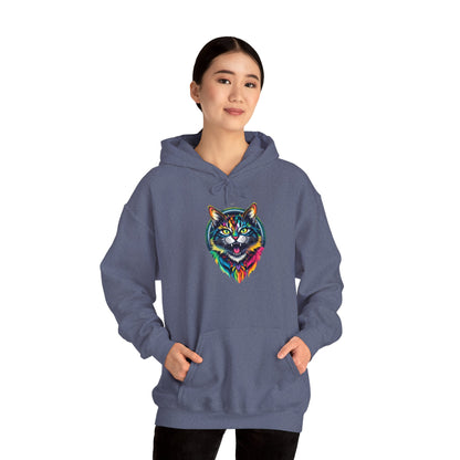 Pride hoodie Colorful Cat Design Unisex Hoodie – Cozy & Vibrant Sweatshirt for Animal Lovers