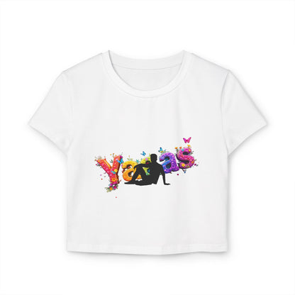 Pride Women&#039;s Baby Tee - Queer AF Rainbow Floral Design