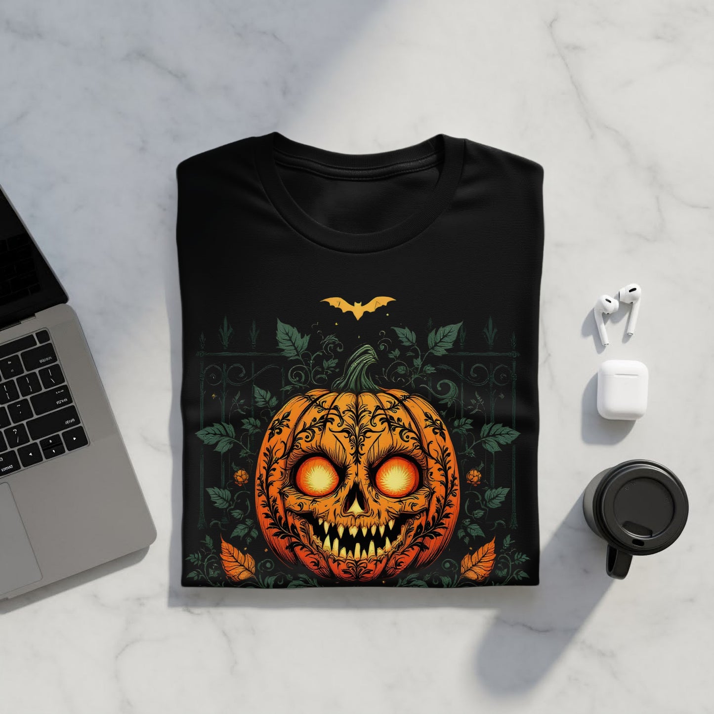 Spooky Pumpkin Halloween Tee Shirt for Halloween Product