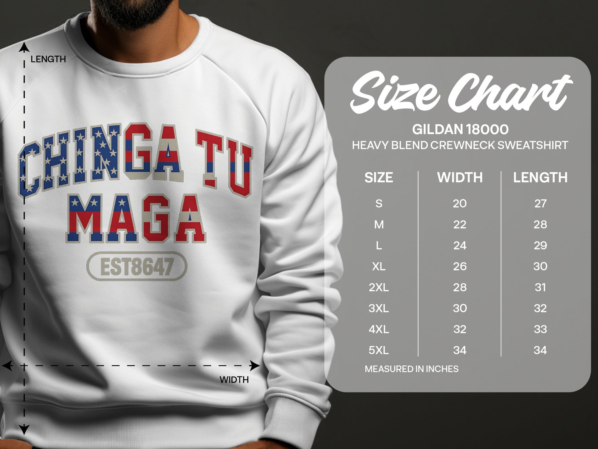 Chinga Tu Maga EST 8647 Crewneck Sweatshirt