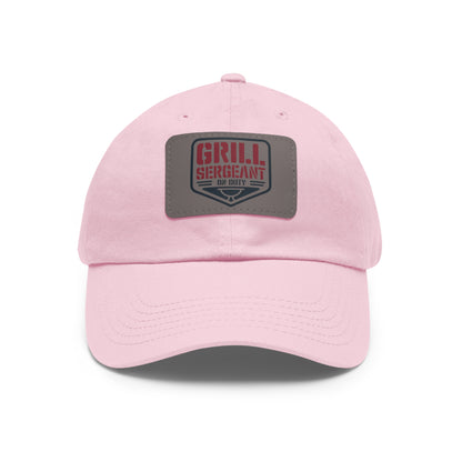Grill Sergeant Dad Hat with Leather Patch | Perfect Gift for BBQ Enthusiasts