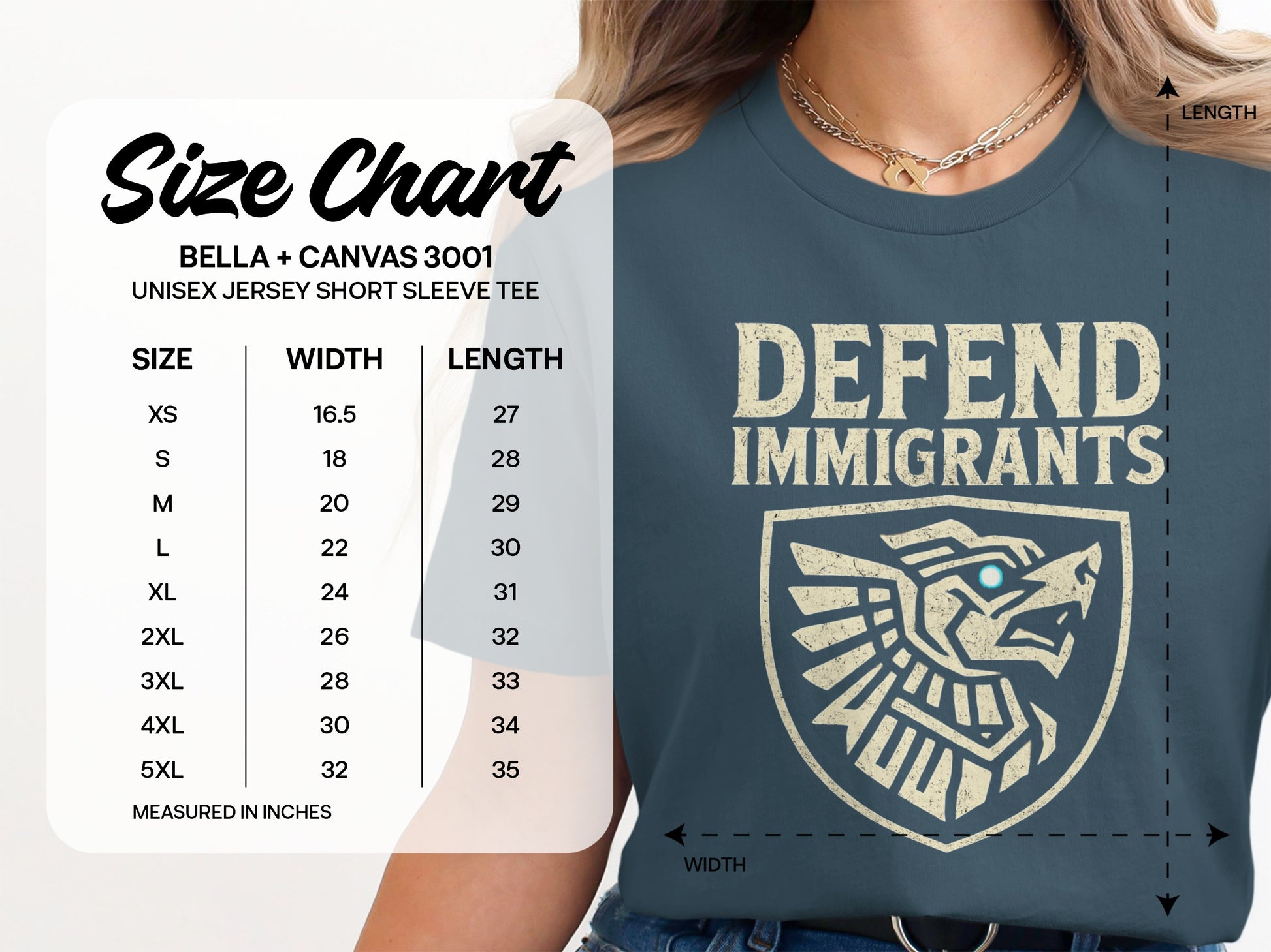 Defend Immigrants Unisex Jersey Short Sleeve Tee