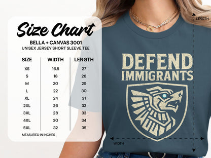 Defend Immigrants Unisex Jersey Short Sleeve Tee
