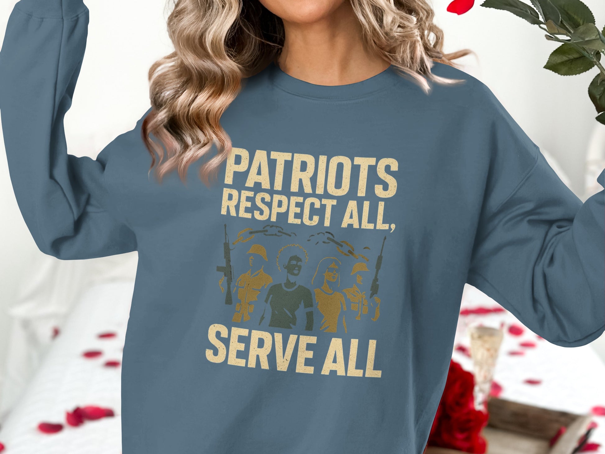 Patriots Respect All Serve All Graphic Sweatshirt product