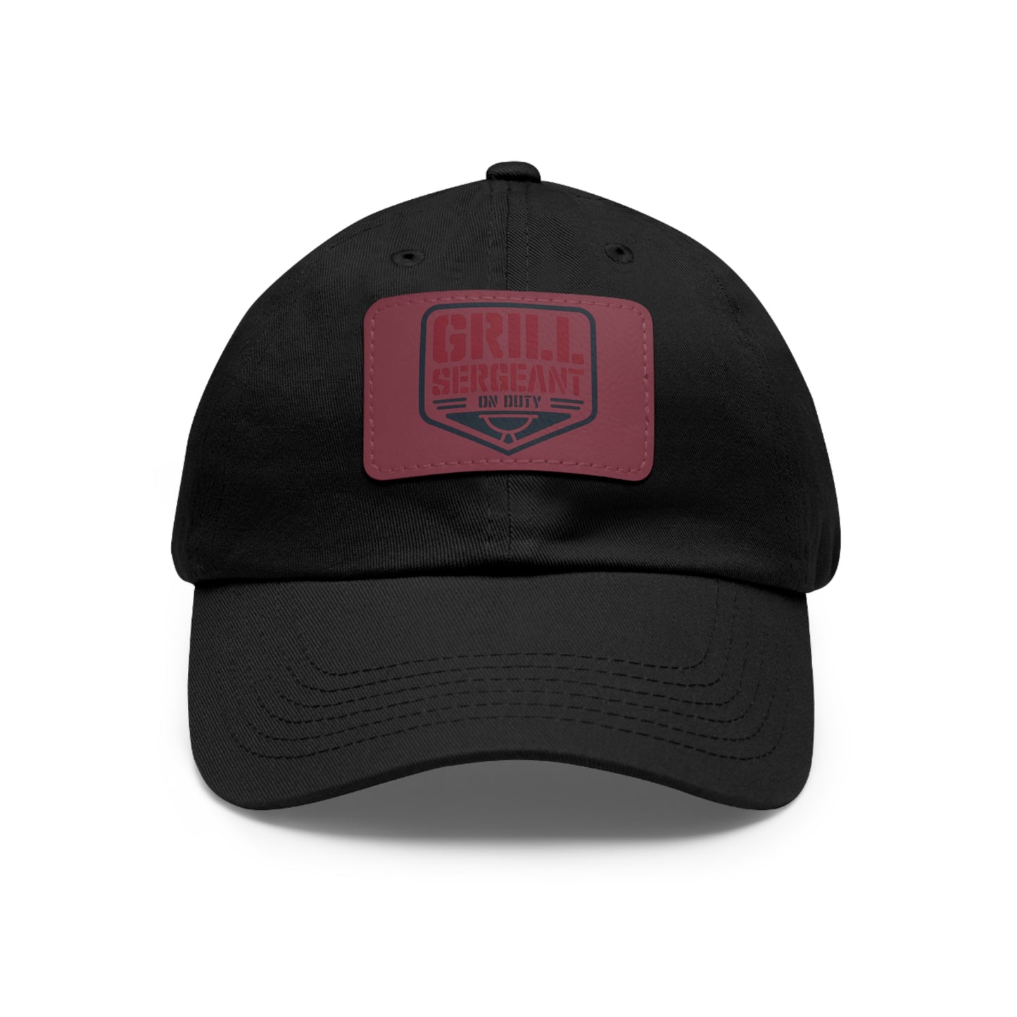 Grill Sergeant Dad Hat with Leather Patch | Perfect Gift for BBQ Enthusiasts