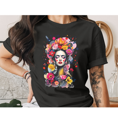 Colorful Floral Woman Face Hearts Artistic product type