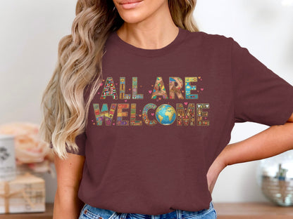 All Are Welcome Statement T-Shirt