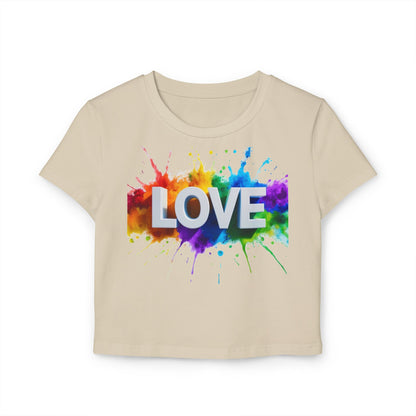 Pride baby tee  Colorful Love Women's Baby Tee - Pride and Positivity