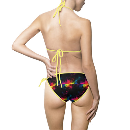 Pride bikini Proud Ally Women's Bikini Swimsuit two piece, LGBTQ Pride Swimwear, Summer Beachwear, Pool Party Attire, Vacation Swim Set, Colorful AOP Design