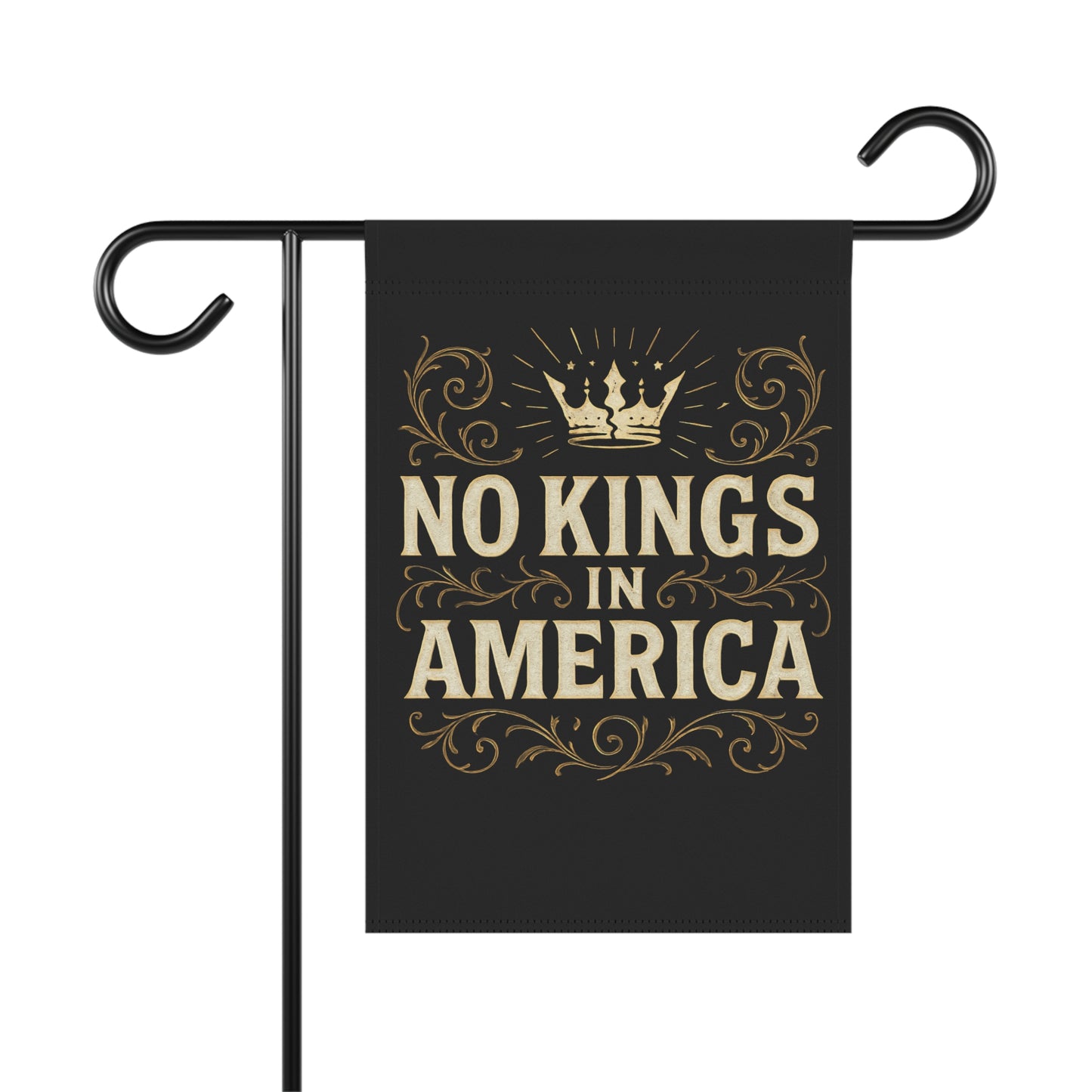 No Kings in America Garden Flag - Patriotic Vintage Banner for Yard & Home