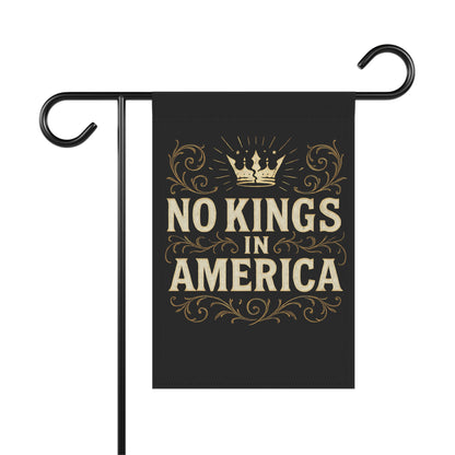 No Kings in America Garden Flag - Patriotic Vintage Banner for Yard & Home