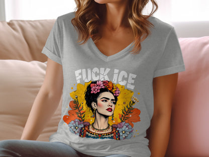 Colorful Frida Kahlo Graphic Tee Statement Shirt