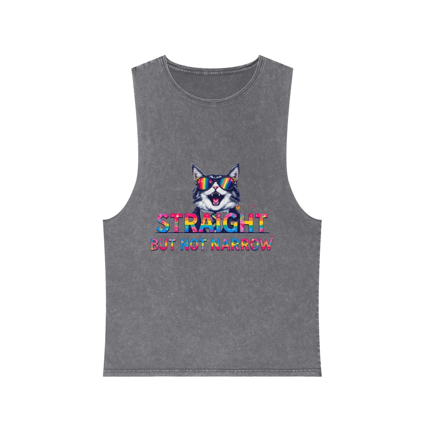 Straight But Not Narrow Unisex Stonewash Tank Top - Pride Apparel