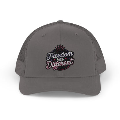 Freedom Hits Different Snapback Trucker Cap - Stylish Sportswear for Summer Activities