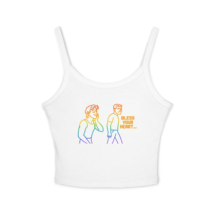 high quality pride Bless Your Heart Women's Spaghetti Strap Tank Top - Casual Summer Wear