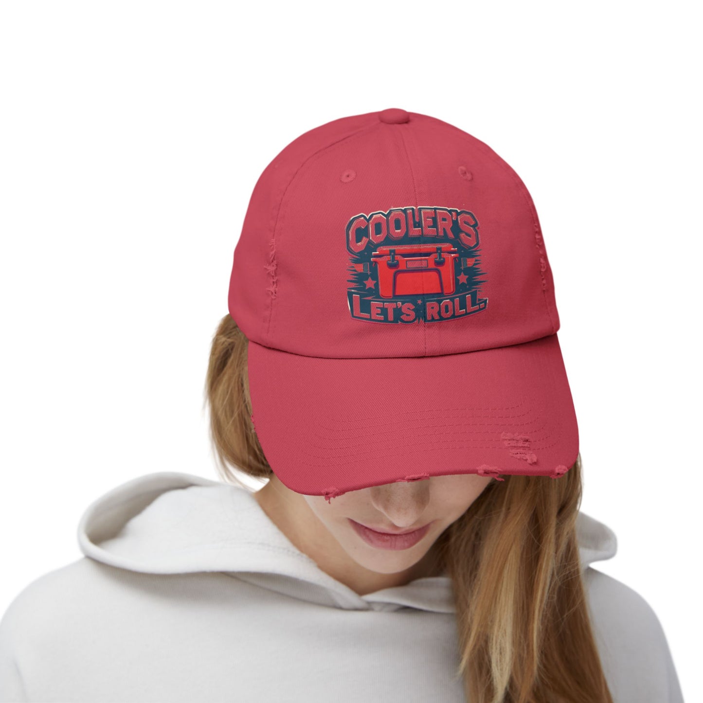 Cooler’s Let’s Roll Distressed Cap - Unisex Casual Headwear for Outdoor Adventures