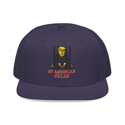 Anti Trump Hat, My American Dream Embroidered Snapback Hat - Stylish Cap for Everyday Wear, Perfect for Casual Outings, Birthdays, Streetwear Fashion, Gift for Him/Her