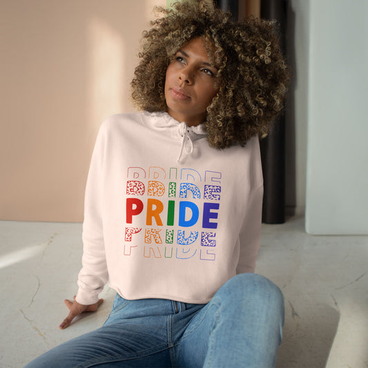 Pride Rainbow Crop Hoodie | LGBTQ+ Fashion, Cute Streetwear, Summer Style, Gift for Pride Month, Casual Outfit