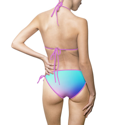 Pride Love Women's Bikini Swimsuit - AOP, Rainbow Swimwear, Summer Swim, LGBTQ+ Beachwear, Fun in the Sun