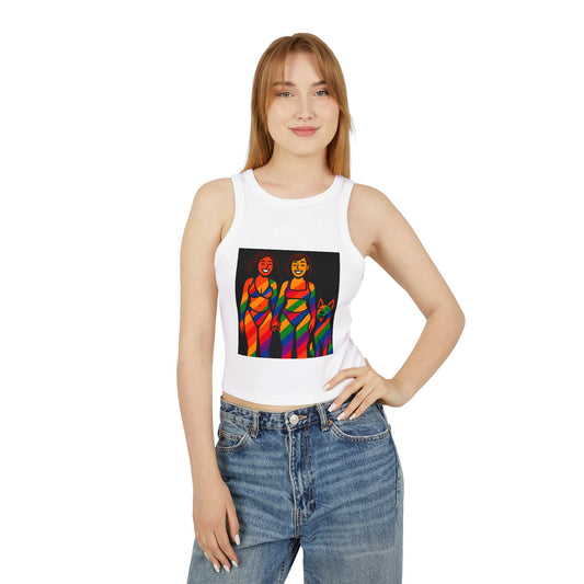 Pride tank top Vibes Women's Racer Tank Top, LGBTQ+ Apparel, Summer Stylish Top, Confidence Boost, Pride Month Fashion, Casual Wear