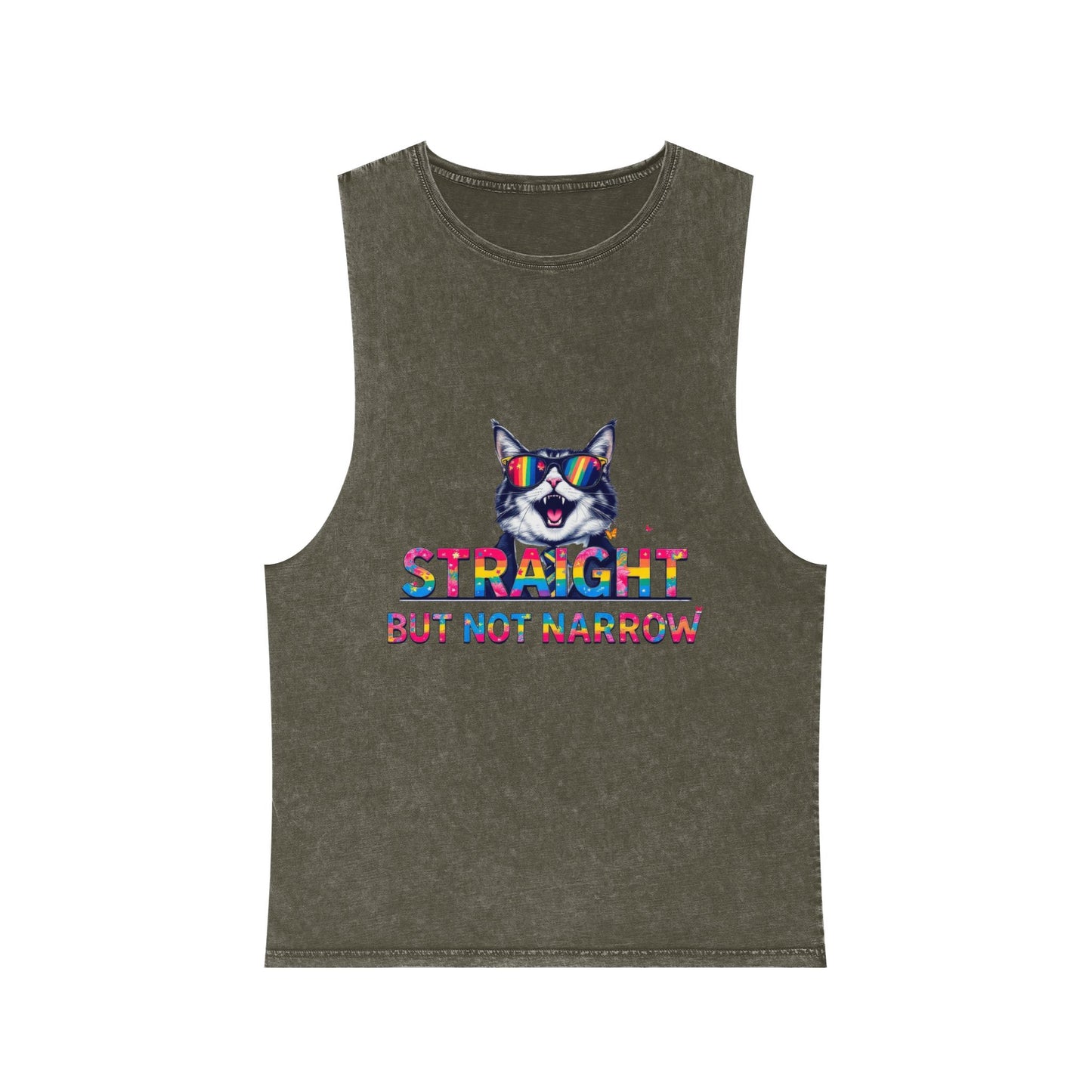 Straight But Not Narrow Unisex Stonewash Tank Top - Pride Apparel