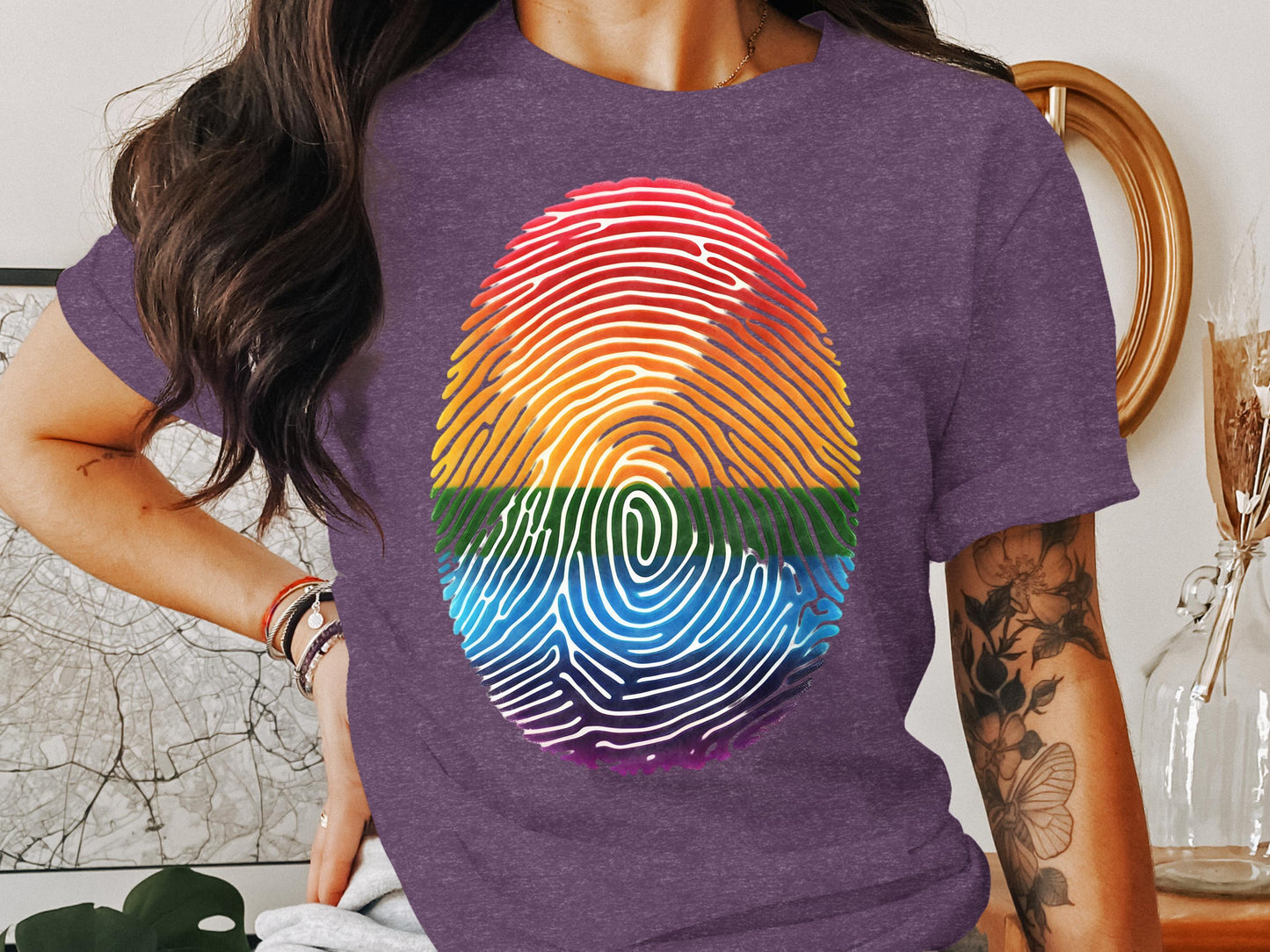 Colorful Fingerprint Design Graphic Tee product