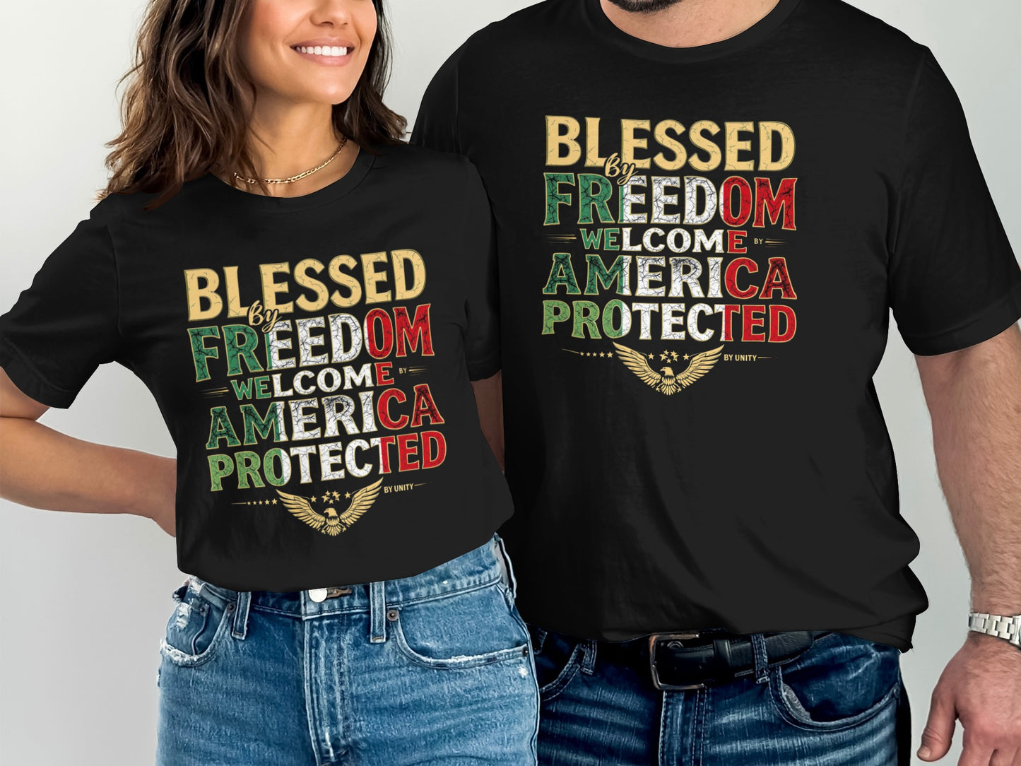 Blessed By Freedom Welcome America Protected product type