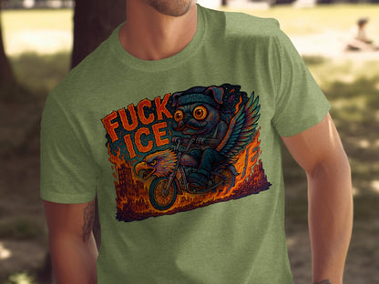 Quirky Winged Creature Bicycle Adventure Shirt product