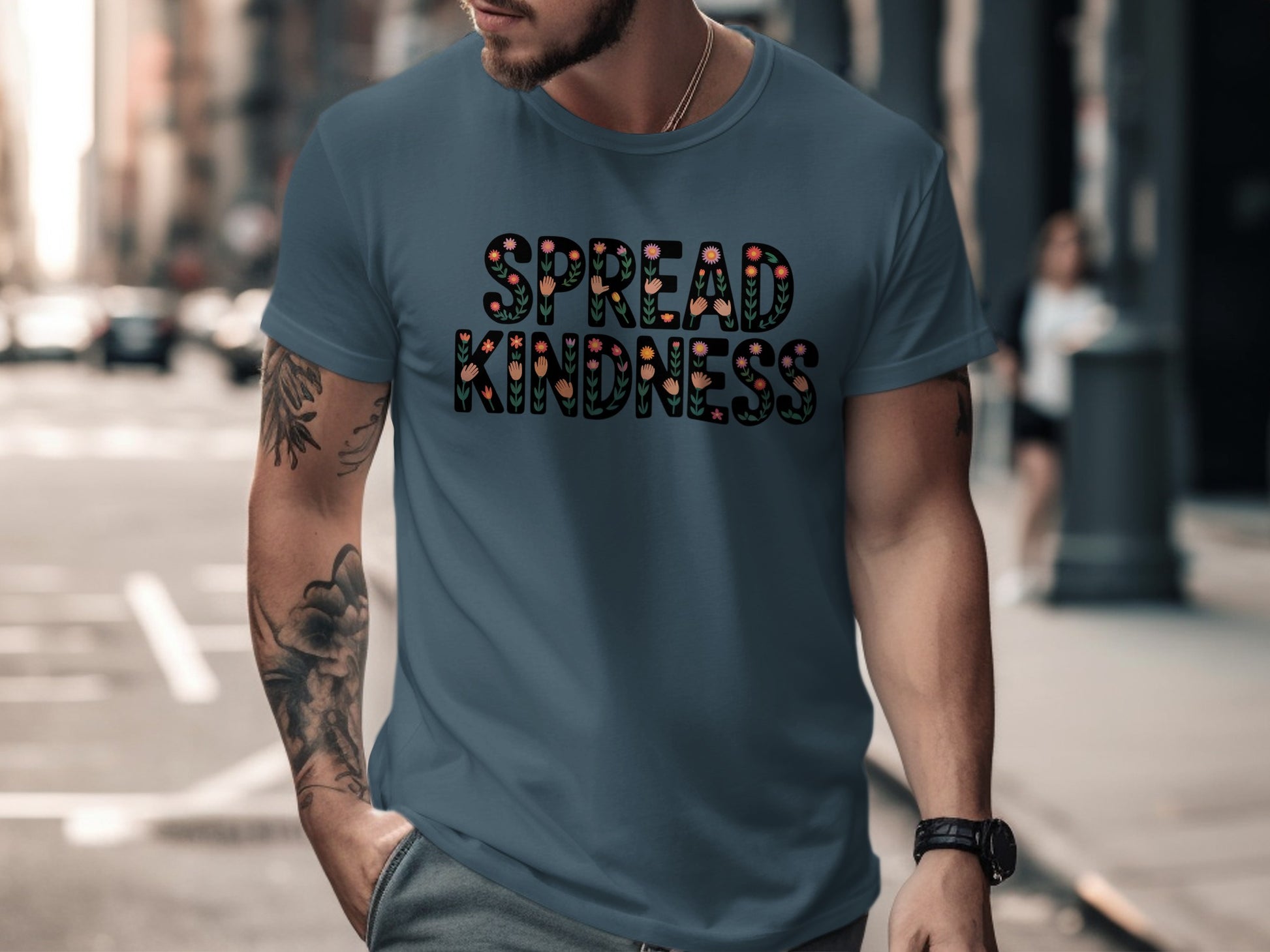 Spread Kindness Floral Design Unisex T-Shirt Product
