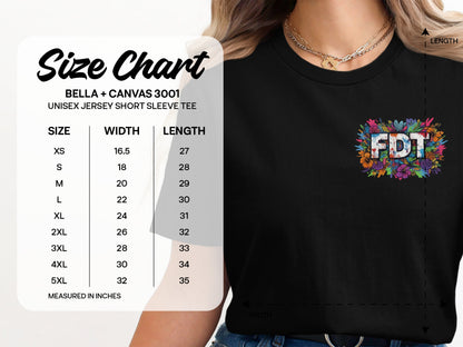 Colorful Floral FDT Graphic Unisex Jersey Short Sleeve Tee