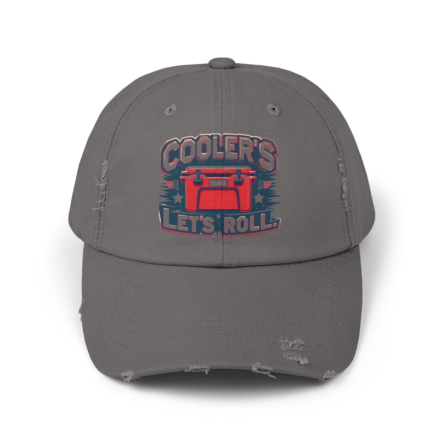 Cooler’s Let’s Roll Distressed Cap - Unisex Casual Headwear for Outdoor Adventures