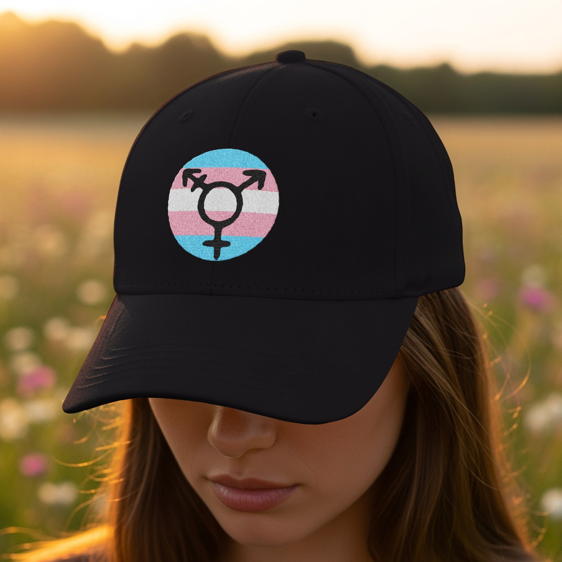Transgender Pride Symbol Embroidered Baseball Hat product
