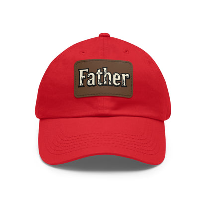 Father Leather Patch Dad Hat - Casual Cap for Dads