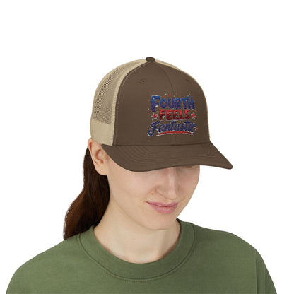 Fourth of July Celebration Snapback Cap - Patriotic Trucker Hat
