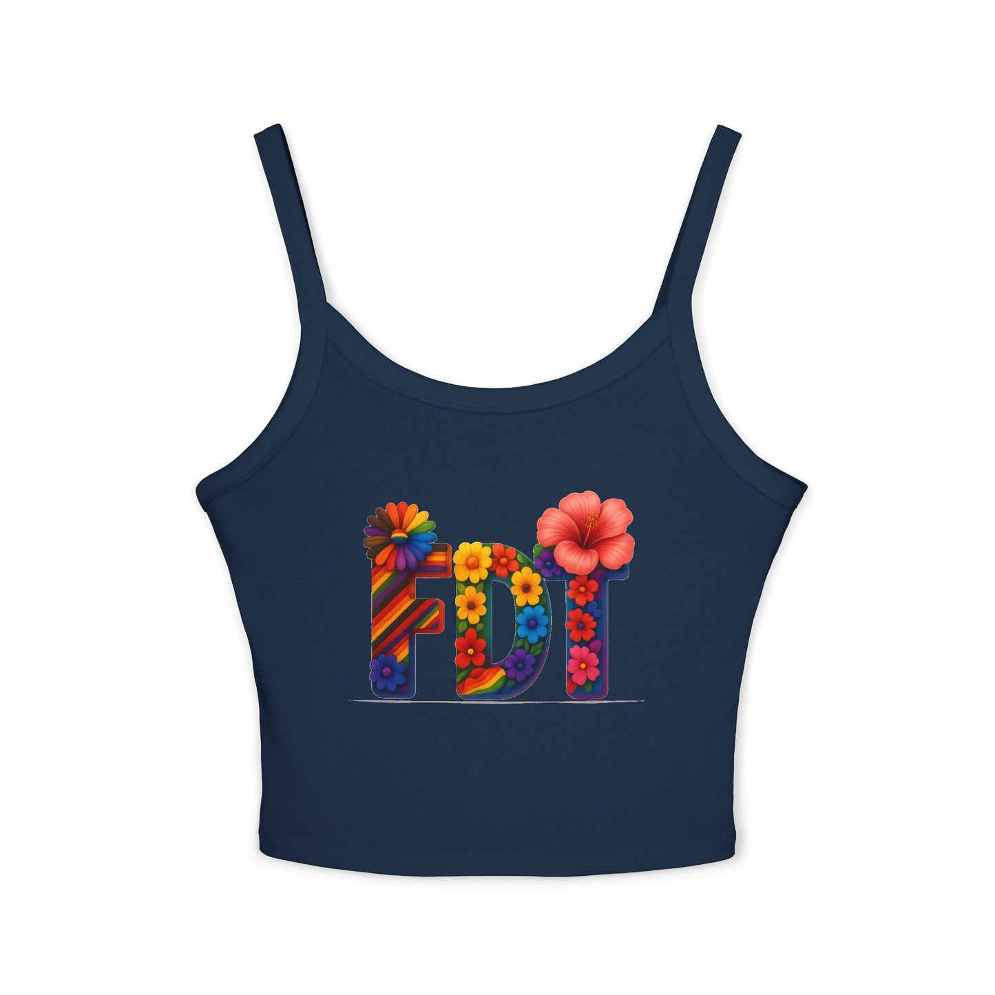 high quality Floral FDT Women's Spaghetti Strap Tank Top – Vibrant Summer Style