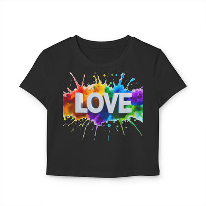 Pride baby tee  Colorful Love Women's Baby Tee - Pride and Positivity