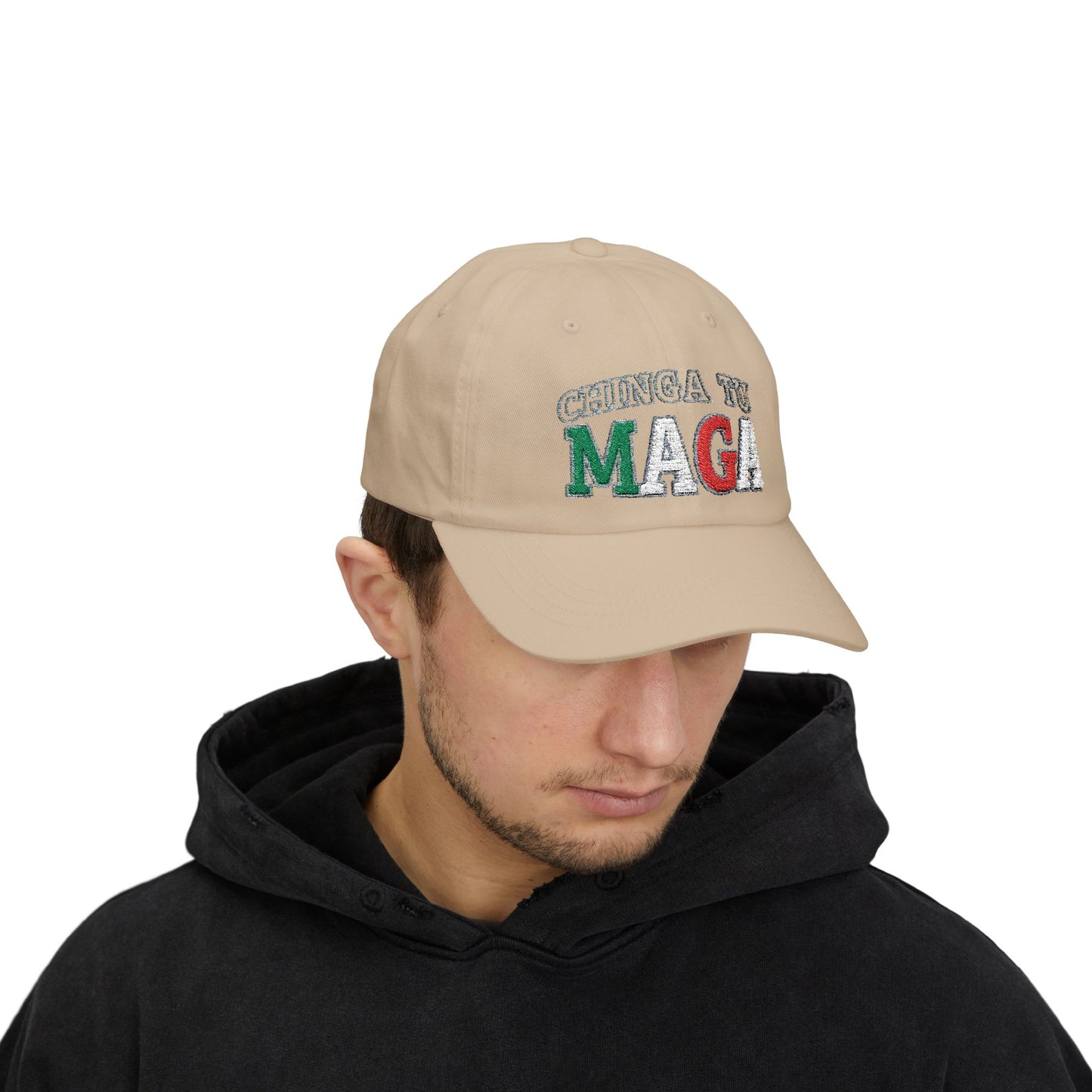 CHINGA Tu Maga Hat Embroidered Classic Dad Cap, Casual Hat for Every Occasion, Trendy Gift for Dads, Summer Accessory, Unisex Cap