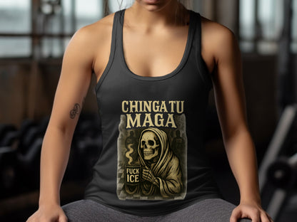 Chinga Tu Maga Fuck Ice Graphic Printed Tank Top