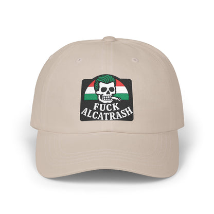 Fuck Alcatrash, FDT, Anti Trump Embroidery Hat. Classic Dad Cap with Skull Design, Casual Hat for Men, Streetwear Accessory, Gift for Dads, Summer Headwear, Inspirational Cap