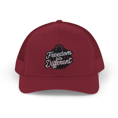 Freedom Hits Different Snapback Trucker Cap - Stylish Sportswear for Summer Activities
