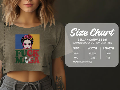 Frida Kahlo Graphic Crop Tee Fashion Apparel product