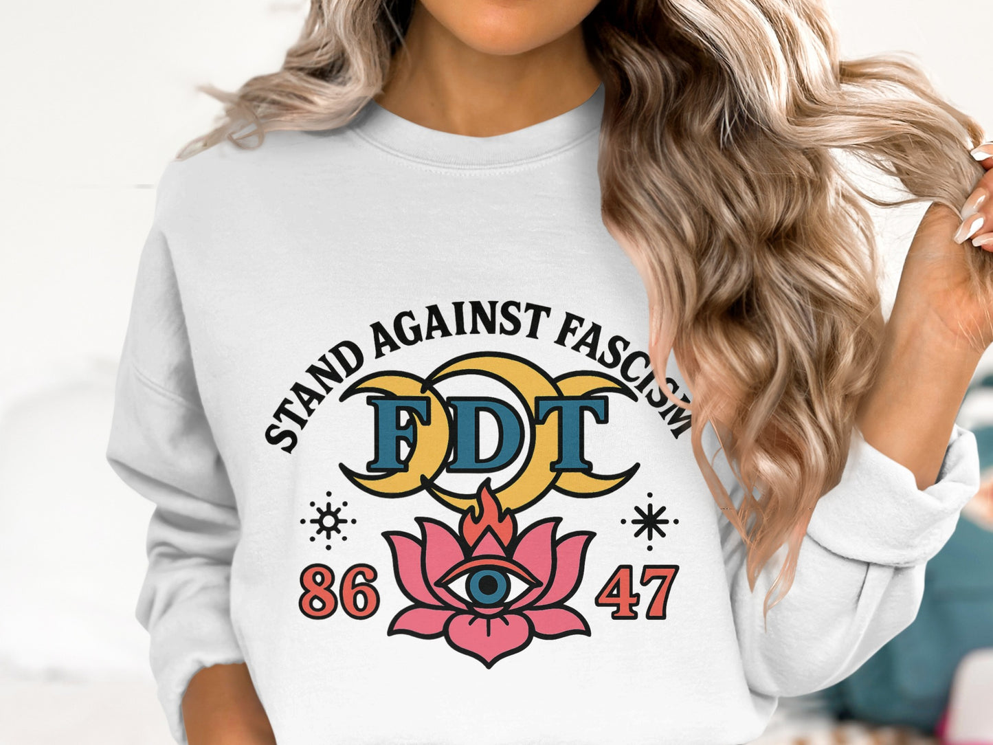 Stand Against Fascism Graphic Sweatshirt product type