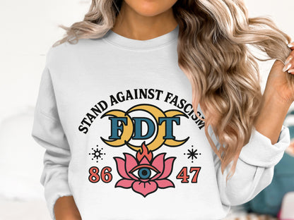 Stand Against Fascism Graphic Sweatshirt product type