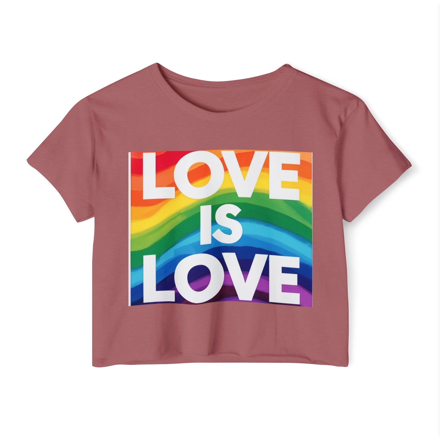 Pride corp top Rainbow Love is Love Crop Top for Festivals