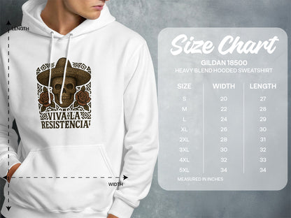 Viva La Resistencia Skull Hoodie Sweatshirt