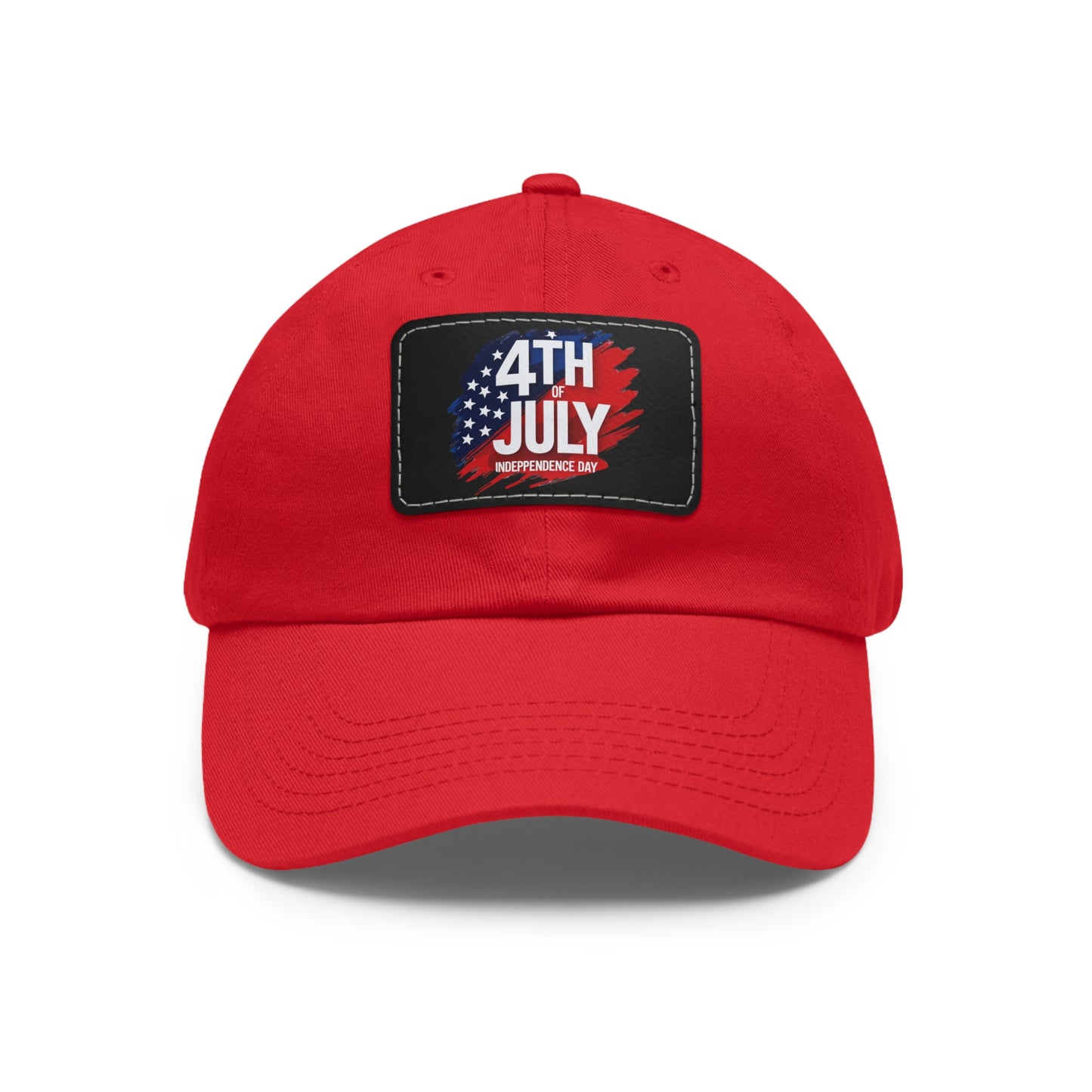 Patriotic Dad Hat with Leather Patch | 4th of July