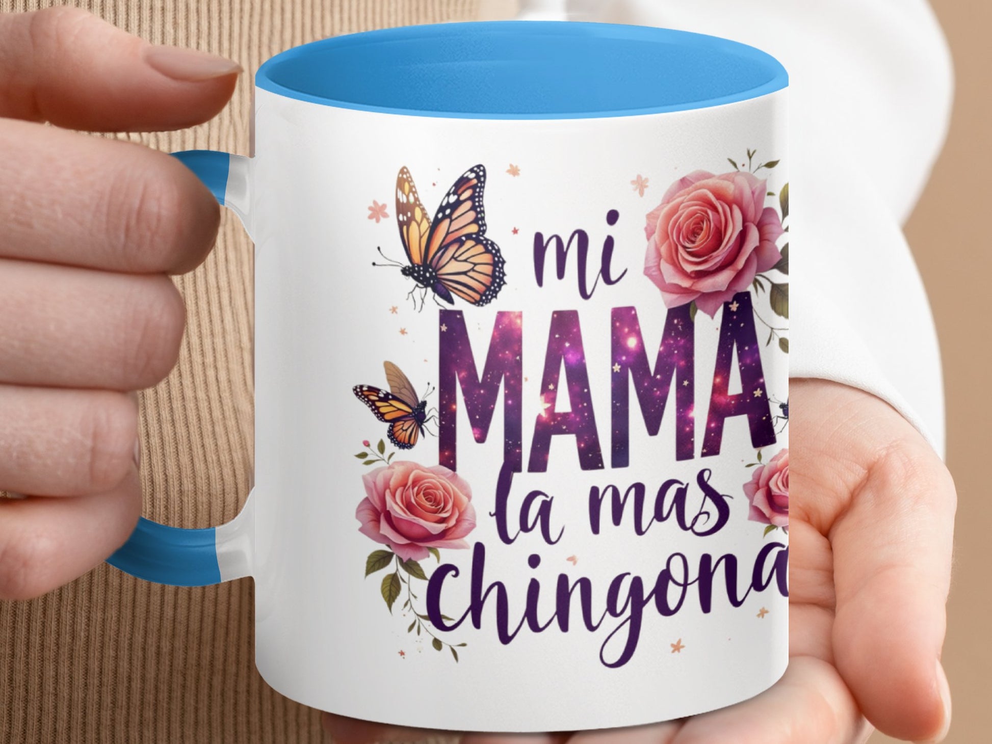 Mi Mama La Mas Chingona Butterfly Mug product