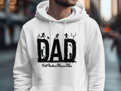 Dad Athlete Custom Name Number Personalized Hoodie