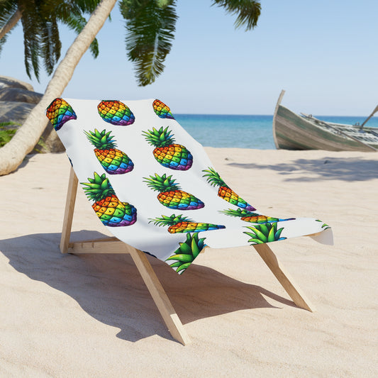 pride towell Vibrant Pineapple Beach Towel, Summer Beach Gear, Tropical Pool Accessories, Perfect for Vacations, Gift for Beach Lovers