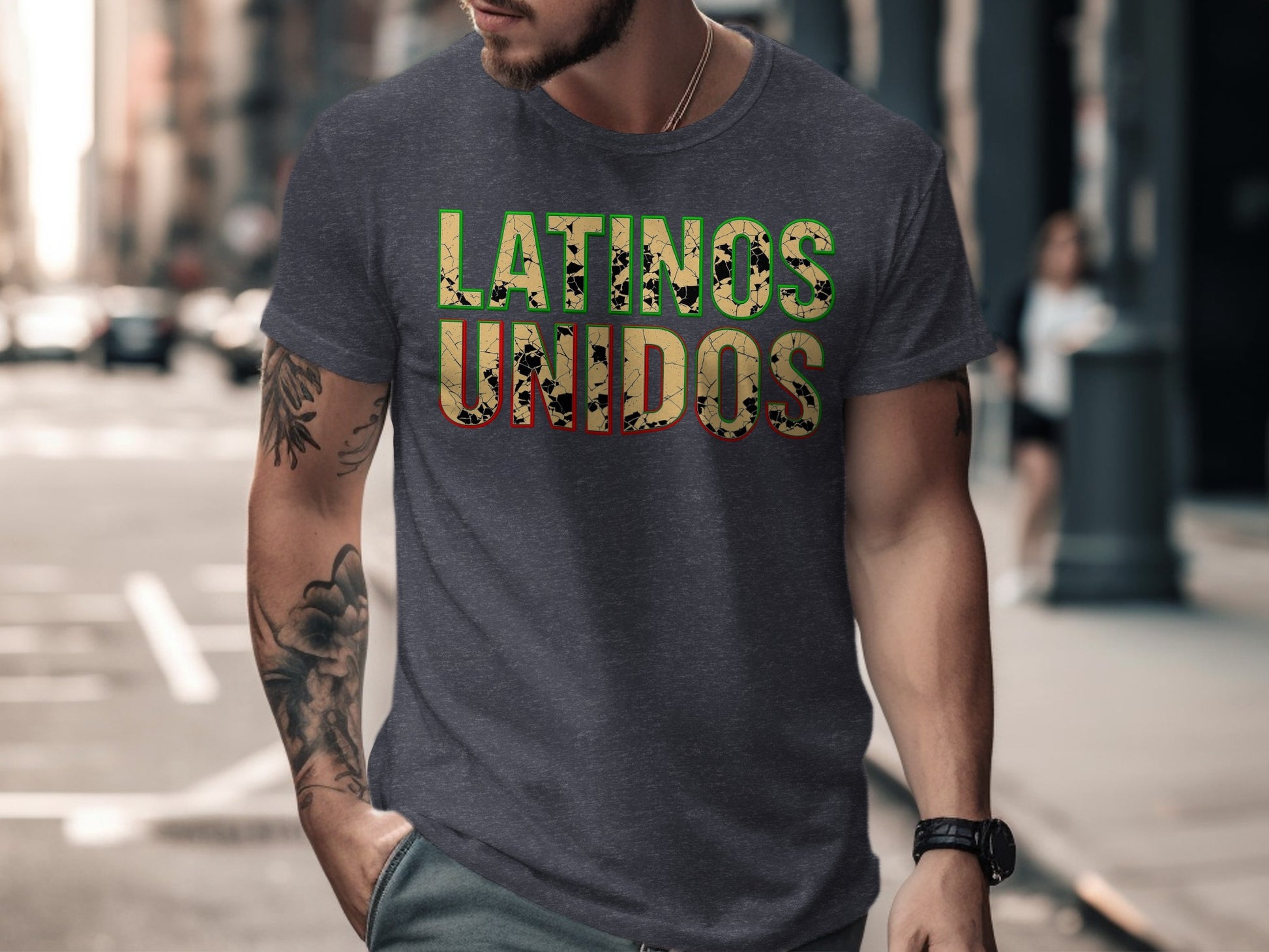 Latinos Unidos vibrant design statement T-shirt product